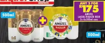 Shoprite Amstel lager/ radler beer cans offer