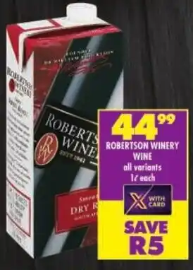 Shoprite Robertson winery wine offer