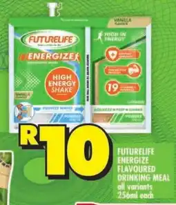 Shoprite Futurelife energize flavoured drinking meal offer