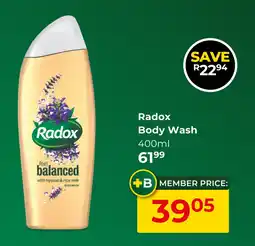 Dis-Chem Radox Body Wash offer