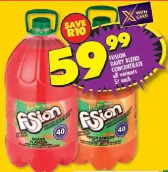 Shoprite Fusion dairy blend concentrate offer