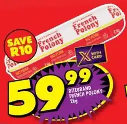 Shoprite Ritebrand french polony offer