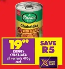 Shoprite Rhodes Chakalaka offer