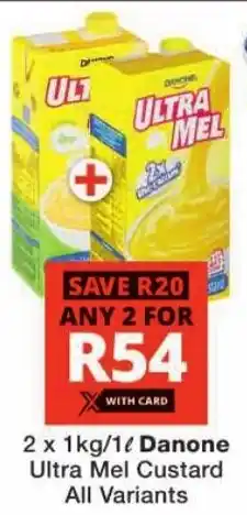Checkers Danone Ultra Mel Custard All Variants offer