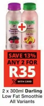 Checkers Darling Low Fat Smoothie All Variants offer