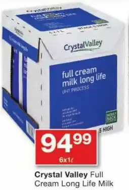 Checkers Crystal Valley Full Cream Long Life Milk offer
