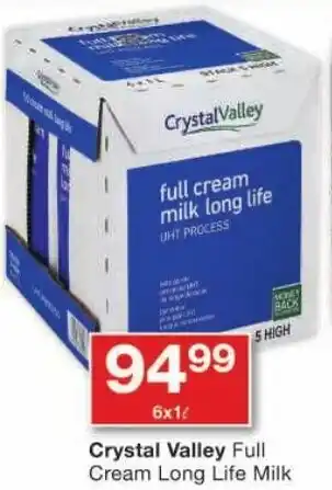 Checkers Crystal Valley Full Cream Long Life Milk offer