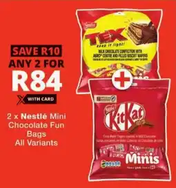 Checkers Nestlé Mini Chocolate Fun Bags All Variants offer