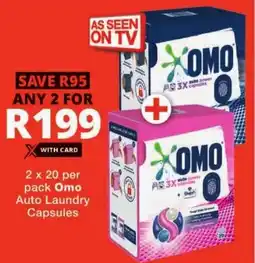 Checkers Omo Auto Laundry Capsules offer