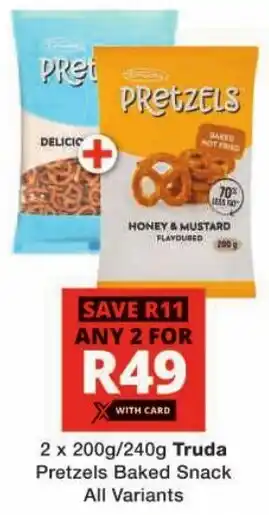 Checkers Truda Pretzels Baked Snack All Variants offer