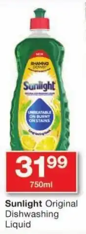 Checkers Sunlight Original Dishwashing Liquid offer