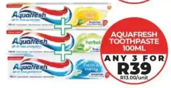 1UP Aquafresh toothpaste offer