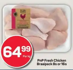 Pick n Pay PnP Fresh Chicken Braaipack 8s or 16s offer