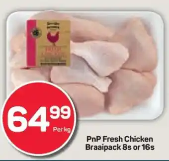 Pick n Pay PnP Fresh Chicken Braaipack 8s or 16s offer