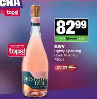 Spar Tops KWV Lightly Sparkling Rosé Moscato offer