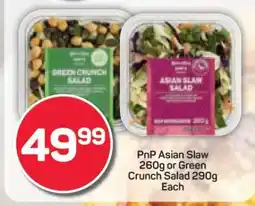 Pick n Pay PnP Asian Slaw 260g or Green Crunch Salad 290g offer