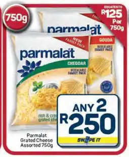Pick n Pay Hypermarket Parmalat Grated Cheese Assorted 750g offer