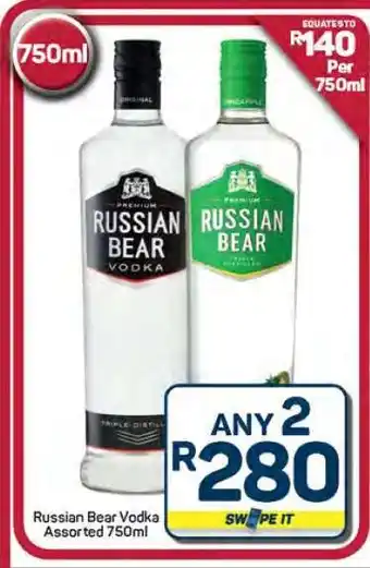 Pick n Pay Hypermarket Russian Bear Vodka Assorted offer