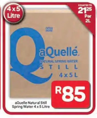 Pick n Pay Hypermarket aQuelle Natural Still Spring Water 4 x 5 Litre offer
