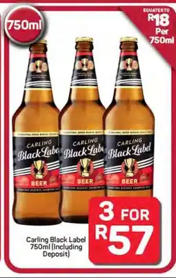 Pick n Pay Hypermarket Carling Black Label 750ml offer