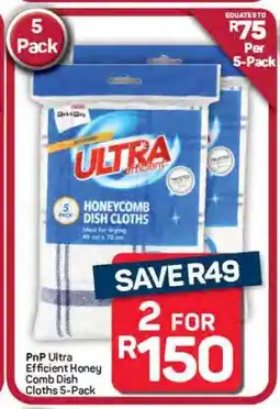 Pick n Pay Hypermarket PnP Ultra Efficient Honey Comb Dish Cloths 5-Pack offer