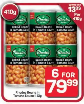 Pick n Pay Hypermarket Rhodes Beans In Tomato Sauce 410g offer