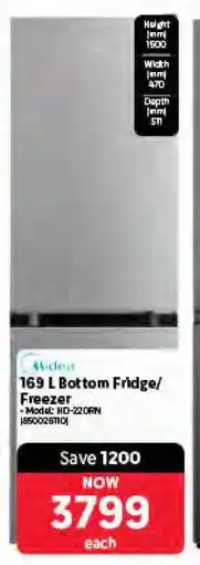 Makro 169 L Bottom Fridge/Freezer offer