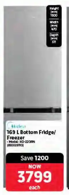 Makro 169 L Bottom Fridge/Freezer offer