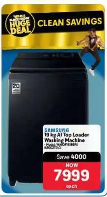 Makro Samsung 19 kg AI Top Loader Washing Machine offer