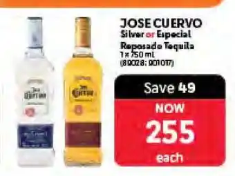 Makro JOSE CUERVO Silver or Especial Reposado Tequila offer