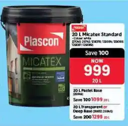 Makro Plascon 20 L Micatex Standard offer