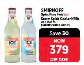 Makro SMIRNOFF Spin, Pine Twist or Storm Spirit Cooler NRBs offer