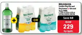 Makro BELGRAVIA London Dry Gin and Dry Lemon or Gin and Tonic NRB offer