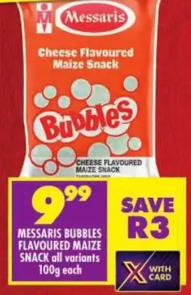 Shoprite Messaris bubbles flavoured maize snack offer