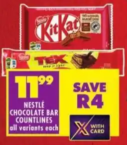 Shoprite Nestlé chocolate bar countlines offer