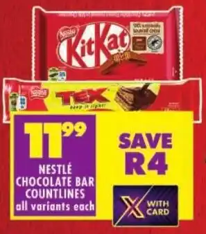 Shoprite Nestlé chocolate bar countlines offer