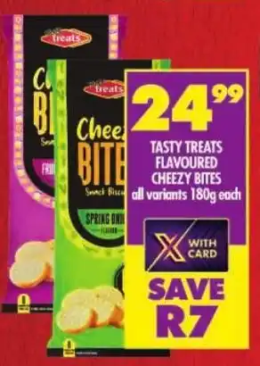 Shoprite Tasty treats flavoured cheezy bites offer