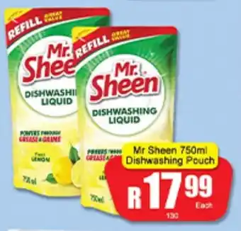 A5 Cash & Carry Mr Sheen Dishwashing Pouch offer