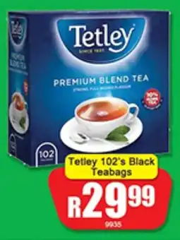 A5 Cash & Carry Tetley Black Teabags offer