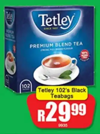 A5 Cash & Carry Tetley Black Teabags offer