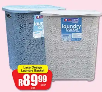 A5 Cash & Carry Lace Design Laundry Basket offer