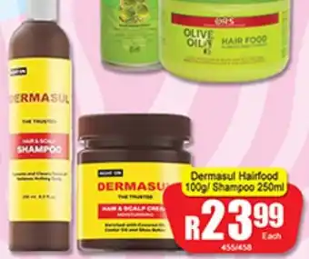 A5 Cash & Carry Dermasul Hairfood/ Shampoo offer