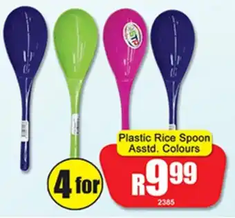 A5 Cash & Carry Plastic Rice Spoon Asstd. Colours offer