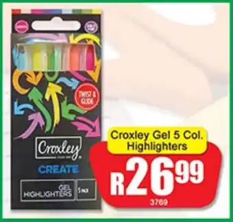 A5 Cash & Carry Croxley Gel 5 Col. Highlighters offer