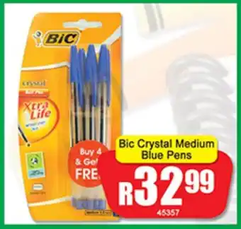 A5 Cash & Carry Bic Crystal Medium Blue Pens offer