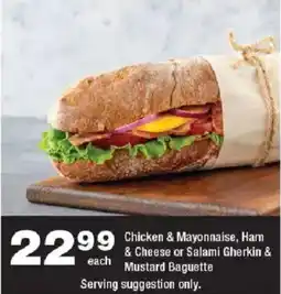 OK urban Chicken & Mayonnaise, Ham & Cheese or Salami Gherkin & Mustard Baguette offer