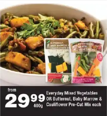 OK urban Everyday Mixed Vegetables OR Butternut, Baby Marrow & Cauliflower Pre-Cut Mix offer