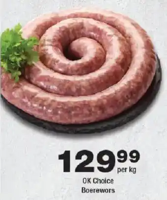 OK urban OK Choice Boerewors offer