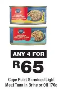 OK urban Cape Point Shredded Light Meat Tuna in Brine or Oil offer