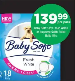 OK urban Baby Soft 2-Ply Fresh White or Supreme Quilts Toilet Rolls offer